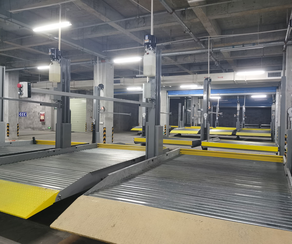 黎平2层升降式机械停车场安装